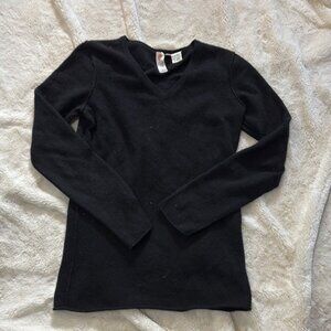 100% cashmere size medium vintage lonia long sleeve black top